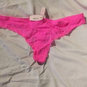 Pink Lace Thong